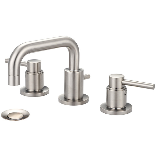 Pioneer Faucets Two Handle Widespread Bathroom Faucet, Compression Hose, Nickel, Weight: 7.3 3MT420-BN